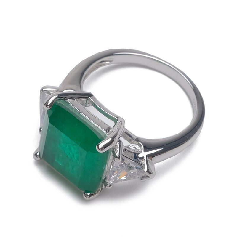 Amorita boutique Green square design fashion shiny ring