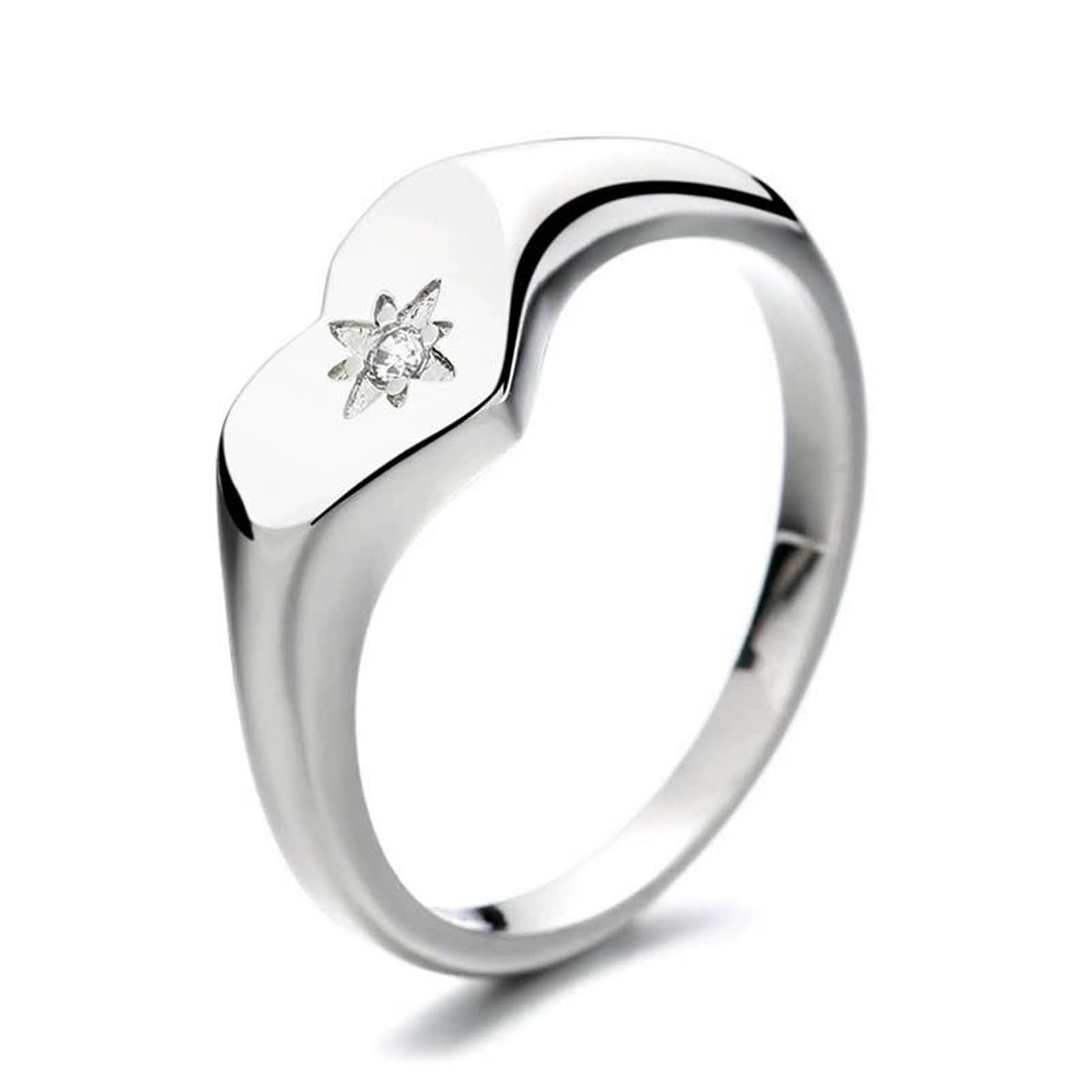 Circlet Rhinestone Inlaid Glossy Love Finger g Jewelry