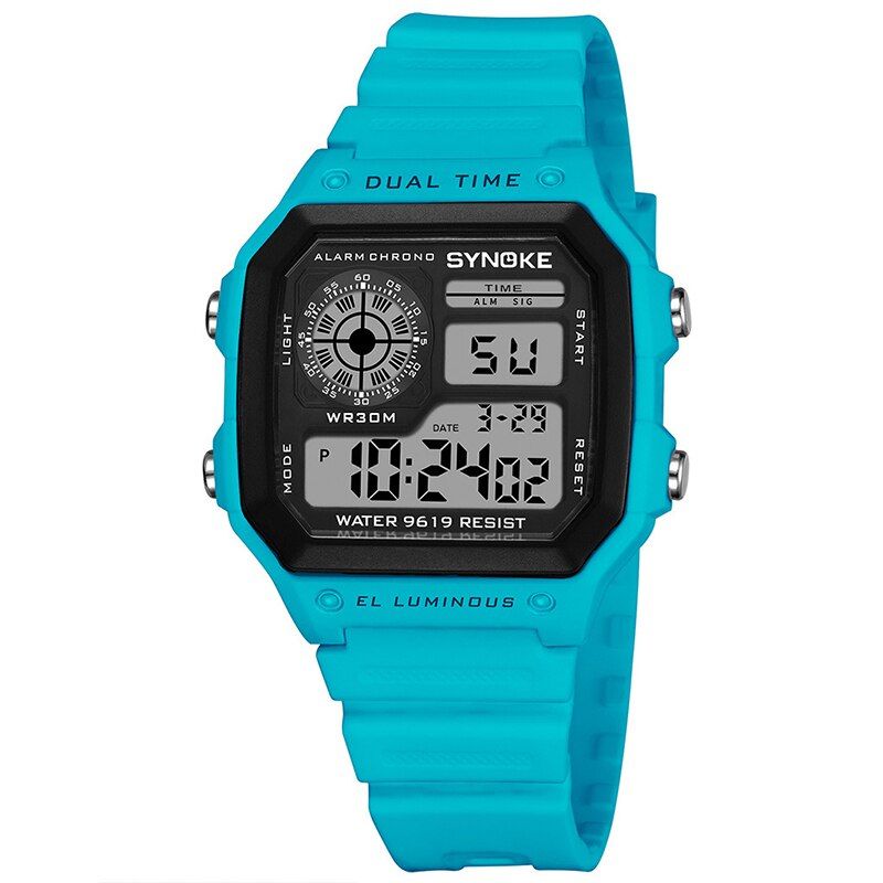 SYNOKE Military Men Watch Digital Waterproof Outdoor Sports Watches Solid Color Clock relogio masculino militar 2020  Gifts