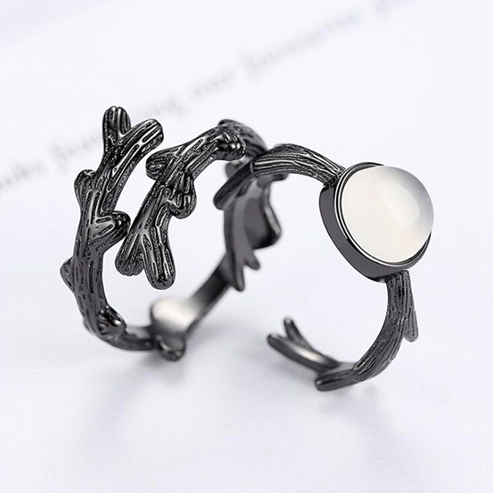 opening couple ring retro heart-shaped engagement woman man Jewelry