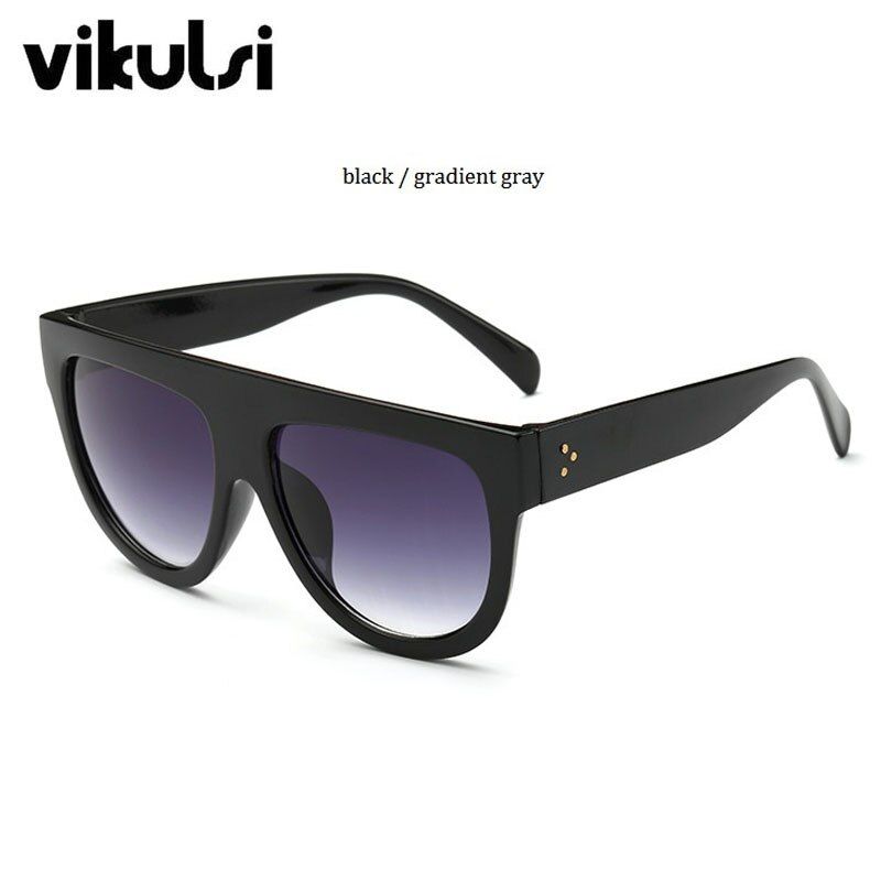 A783 all blackNew 2017 Fashion Oversized Sunglasses Women Brand Designer Luxury Gradient Sun Glasses Ladies Retro Vintage Acetate Shades UV400