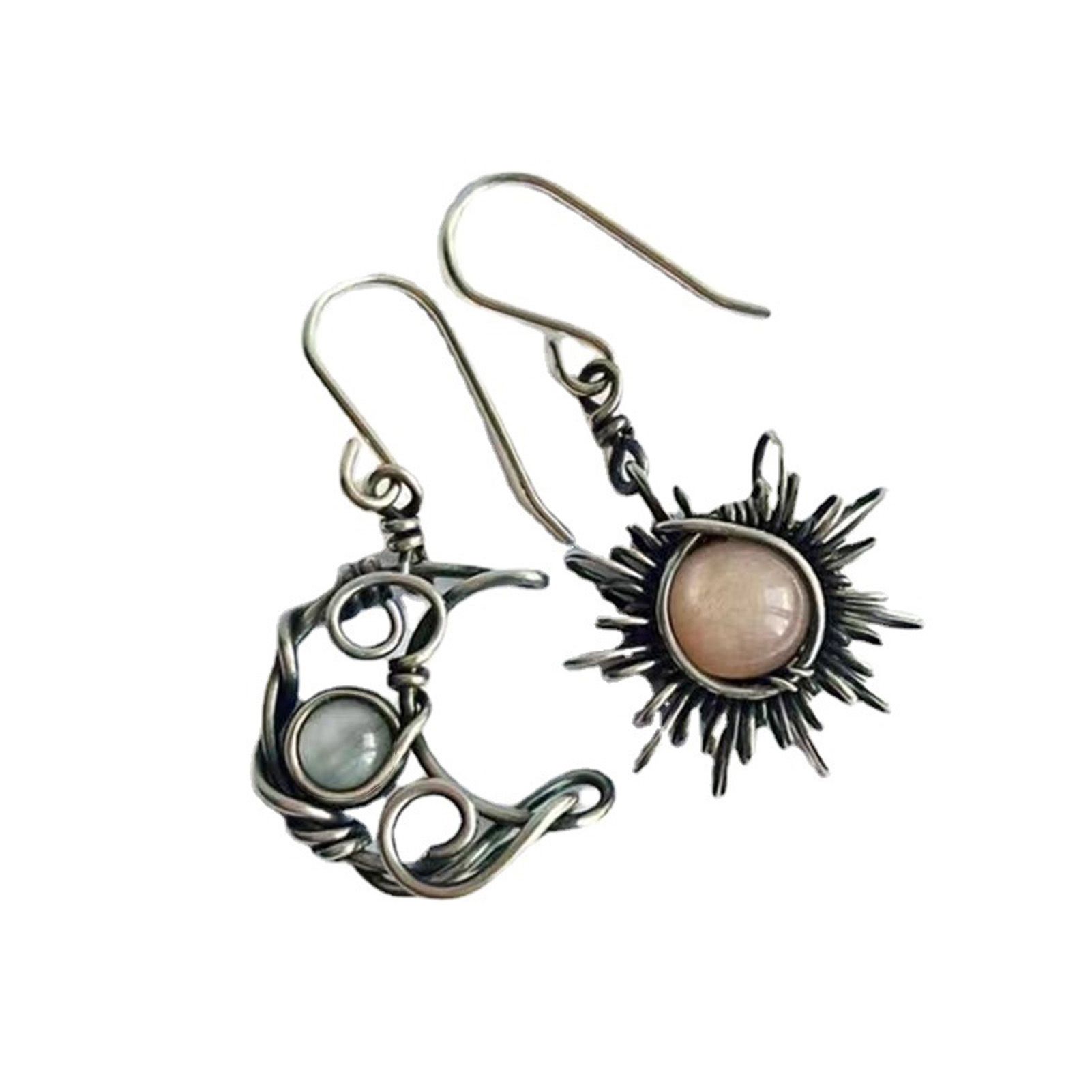 Ladies Hook Earrings Eye-catching Beautiful Moon Shape Women Ear Earrings