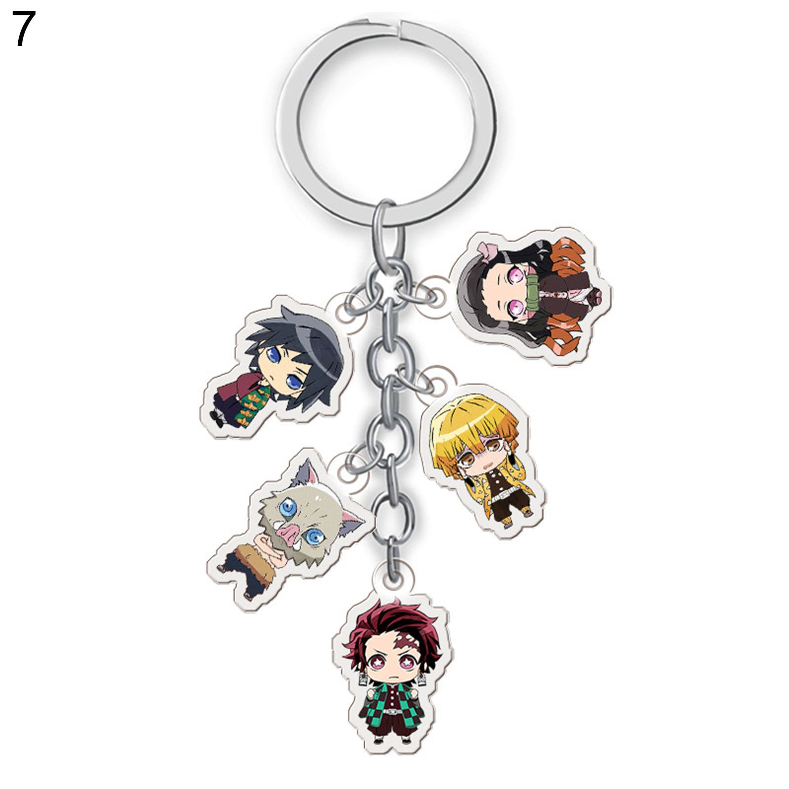 Anime Demon Slayer Key Holder Kimetsu No Yaiba Bag Cosplay Jewelry Pendants Gift