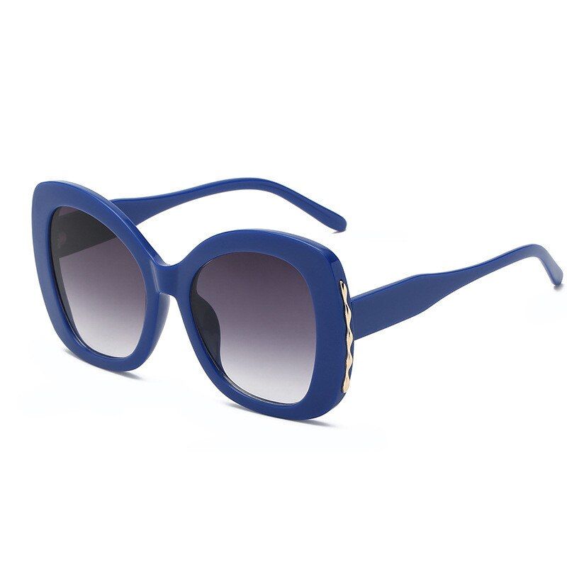 BlueDoubleGrayRBROVO Oversized Sunglasses Women 2019 Square Sunglasses Women/Men Brand Designer Sun Glasses Women Retro Oculos De Sol Feminino