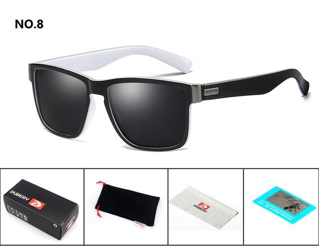 NO8518DUBERY 2021 Sport Sunglasses Polarized For Men Sun Glasses Square Driving Personality Color Mirror Luxury Brand Designer UV400