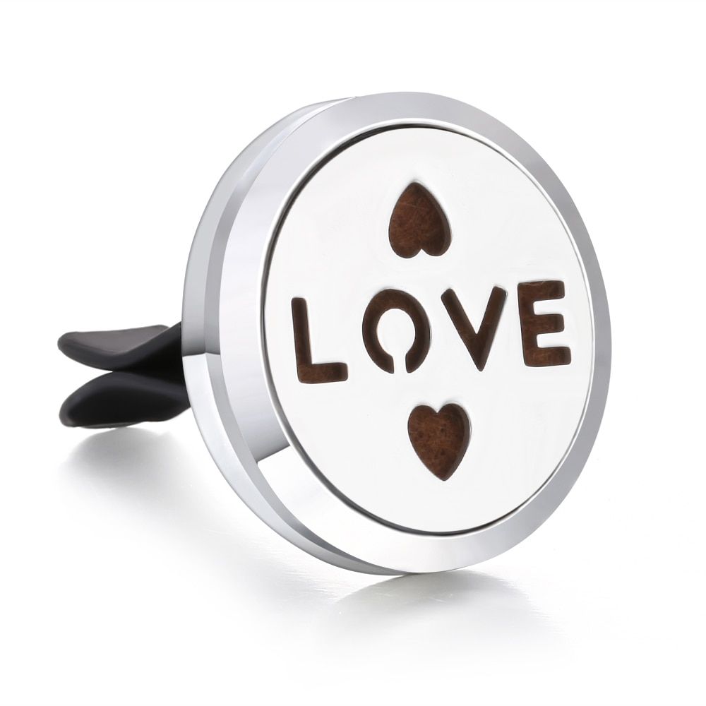 Aromatherapy Necklace Diffuser Pendant Love Heart Essential Oil Diffuser Perfume Necklace Car Perfume Diffuser Air Freshener
