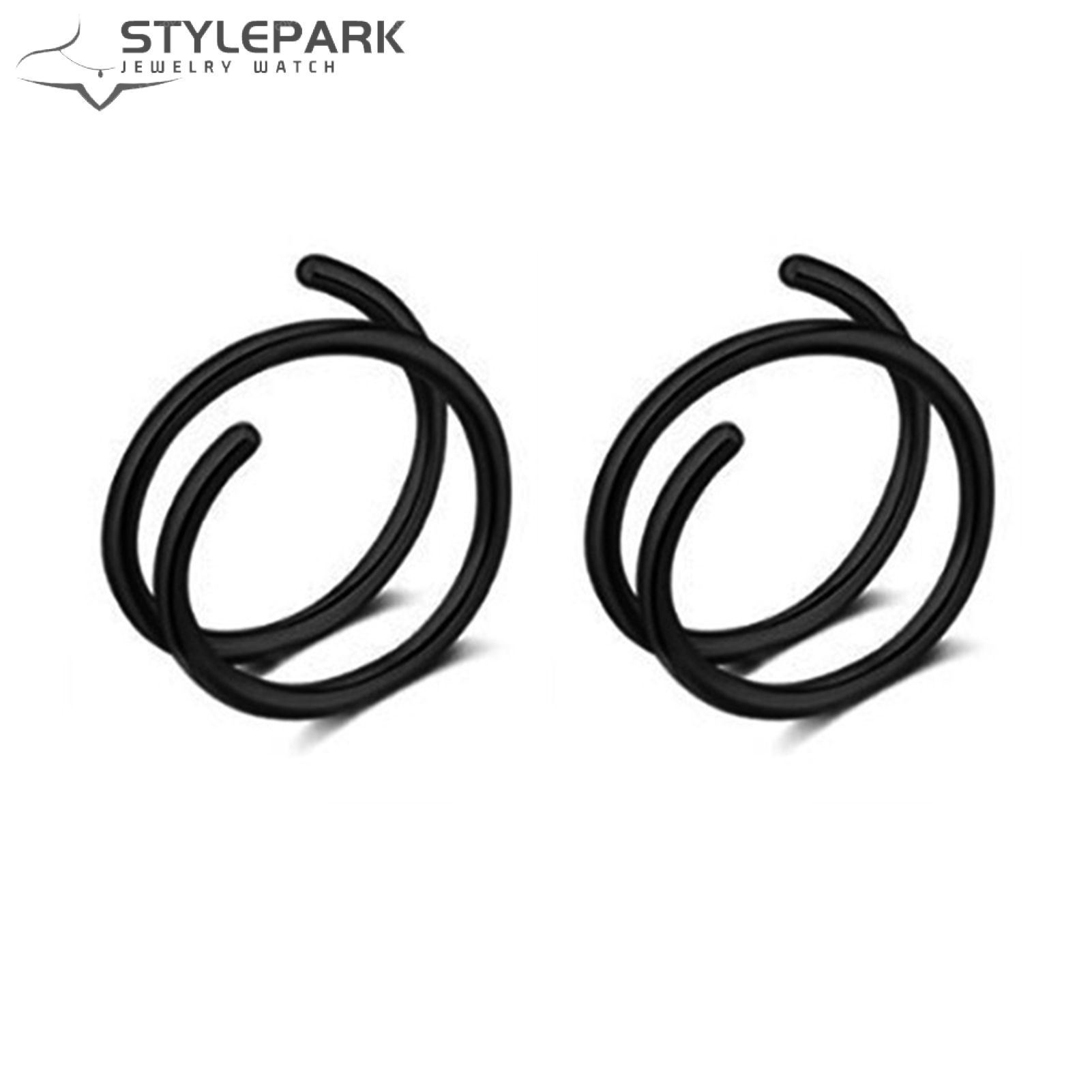 2Pcs Nose Ring Eye-catching Corrosion Resistant Stainless Steel Stylish Piercing Nose Ring Decor Women Jewelry for Female