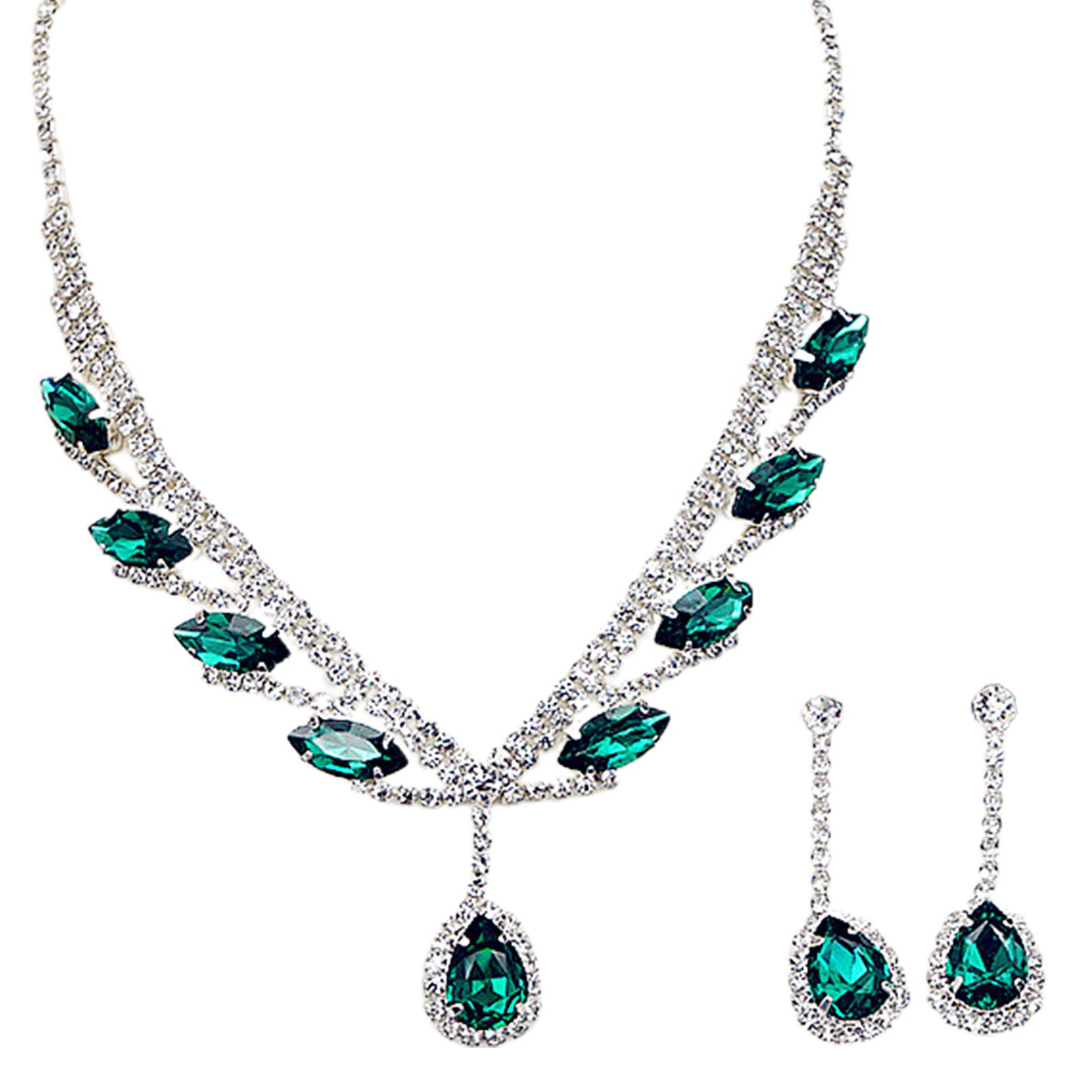 Bridal Neckle Earrings Colored Lightweight Electroplating Clavicle Chain Earrings