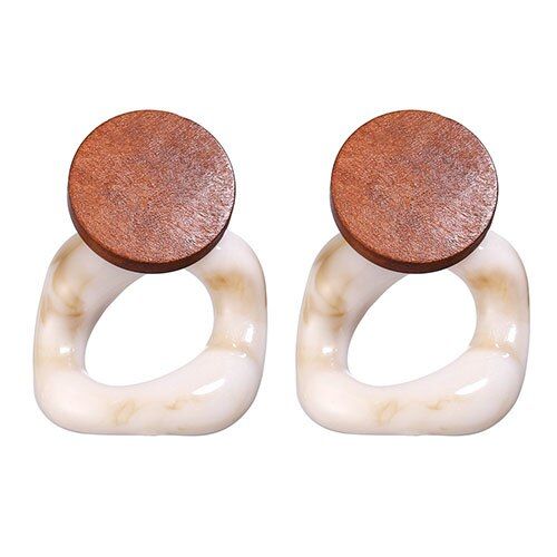 2018 Fashion Jewelry Leopard Acrylic Resin Oval Drop Dangle Earrings For Women Geometry Big Circle Star Earrings Acetate Brincos