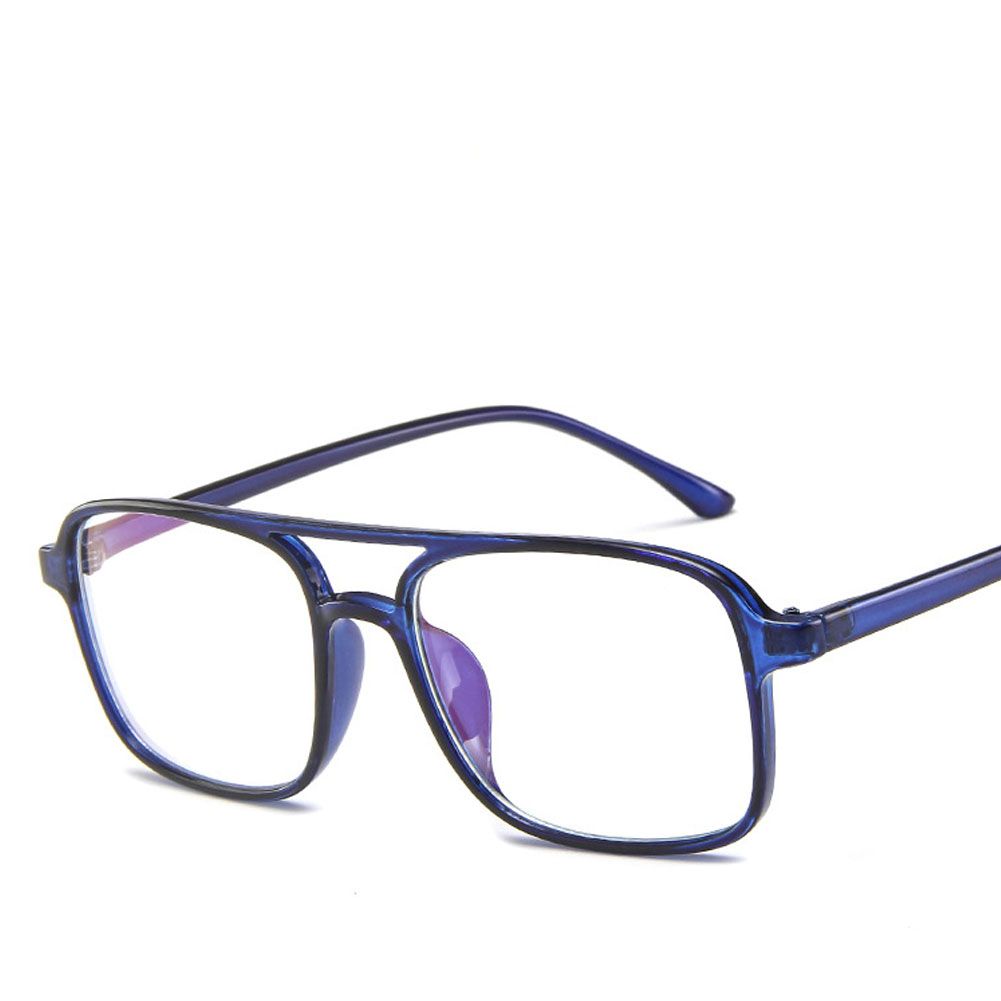 Yfashion Men Women lasses Clear Lens Retro Square Full Frame Fashion oggle Eyeglasses Frame Color