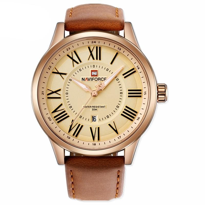 Men’s Watches Top Luxury Brand Men Leather Waterproof Casual Sport Watch Man Fashion Date Quartz Clock 9126