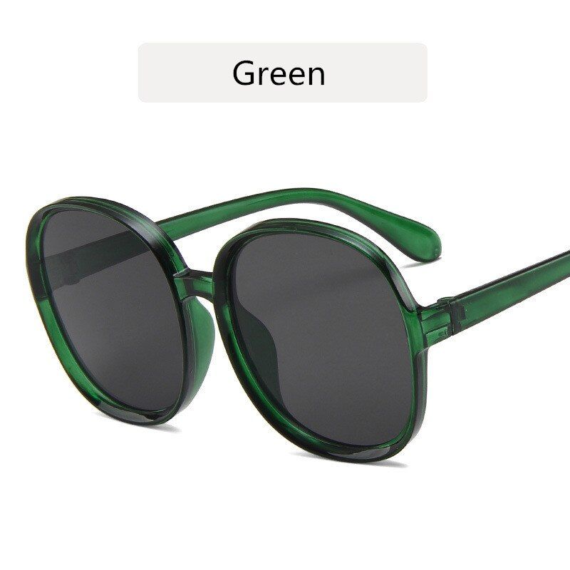 greenGradient Oversized Sunglasses Women Retro Round Plastics Brand Deginer Sun Galsses Shades for Men UV400 De Soleil Femme