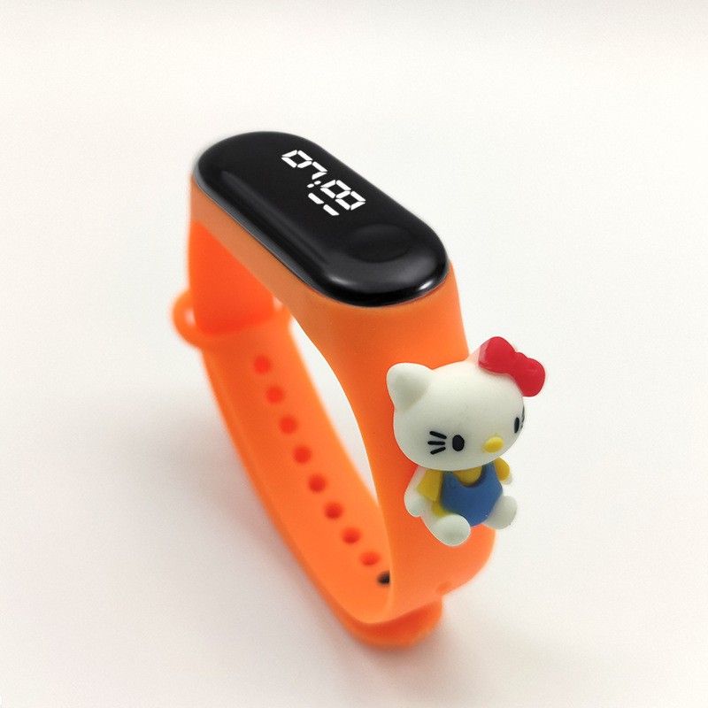 Kids Hello Kitty Super Hero Waterproof Touch Screen LED Silicone Digital Girls and Boys Students Wrist Sports Baby Watch