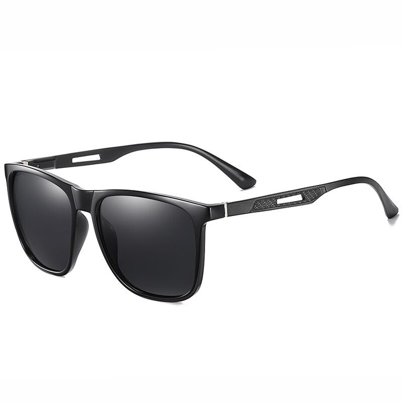 C2 light blackJULI Polarized Sunglasses Men Driving Fishing Running Male Square Sunglasses Retro Anti-glare UV400 Gafas De Sol 8060