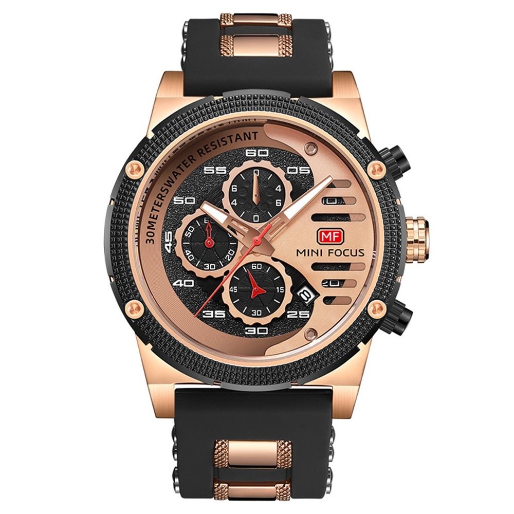 MINI FOCUS 0246G Explosive Watch Personality Men's Watch Multi-Function Waterproof Qquartz Watch Luminous Sports Watch