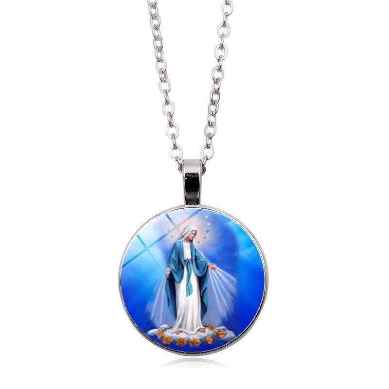 nativity pendant Christmas Jewelry Virgin Mary Baby Jesus Religious Necklace Spiritual Inspirational Christmas Necklace