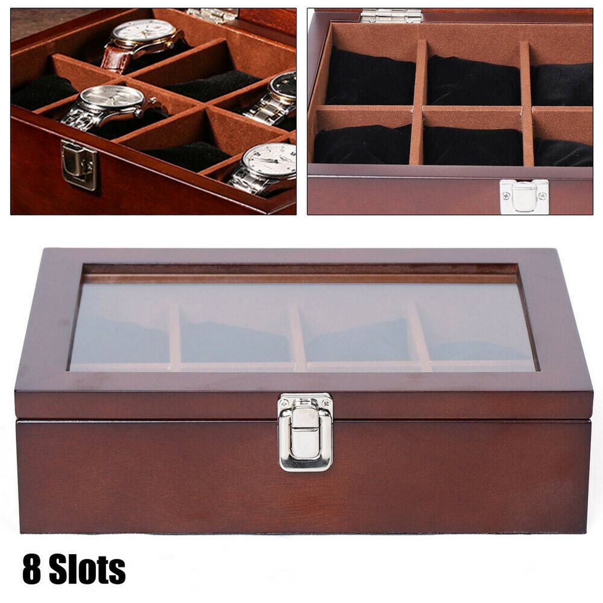 8 Slot Watch Box Wooden