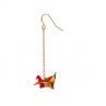 1Pc Fashion Women Handmade Paper Cranes Long Drop Dangle Hook Earring Jewelry