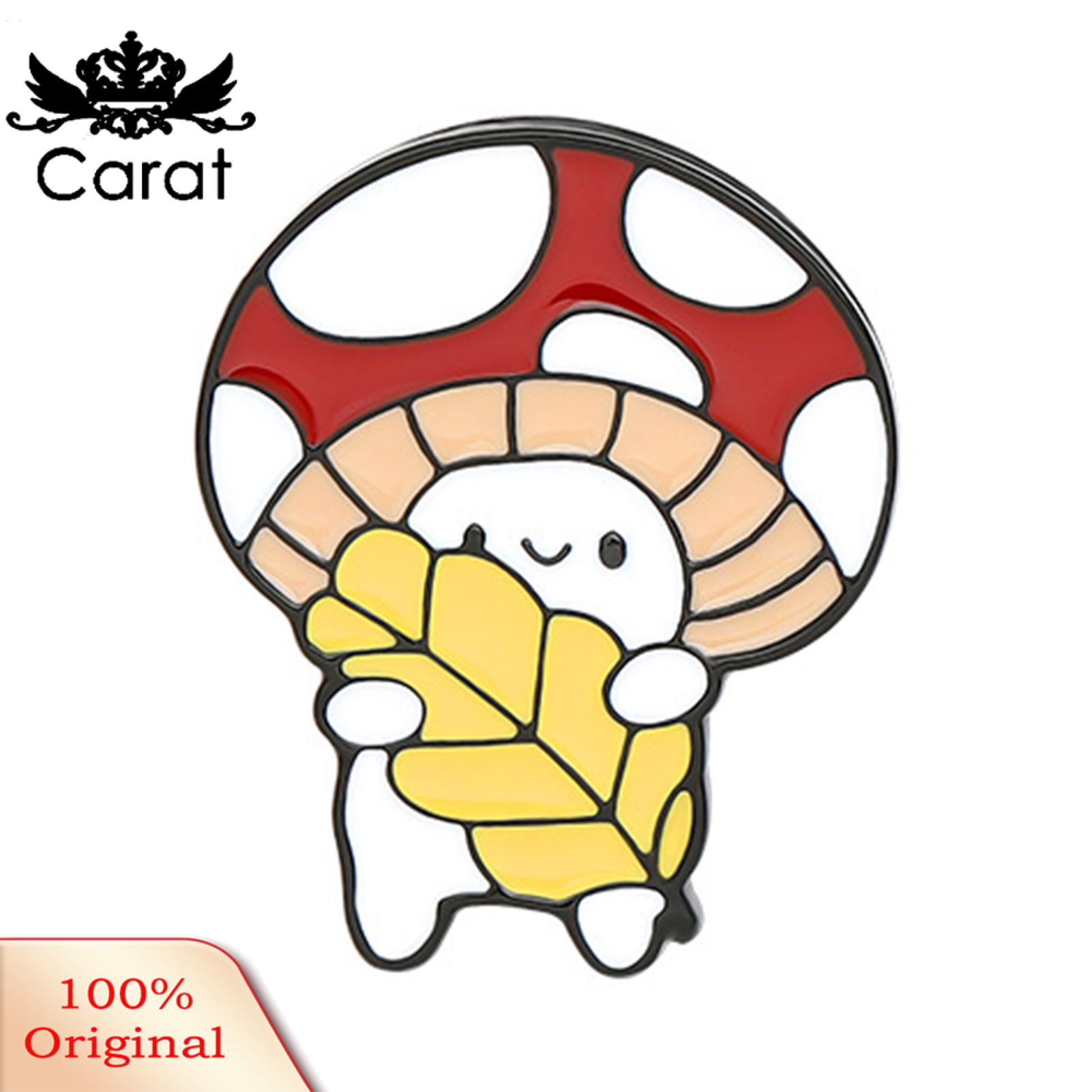Brooch Anti-emptied Mushroom Pattern Multicolor Mushroom Bag Clothes Lapel Pin for Women