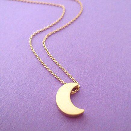 NK317 New Fashion Vintage Moon Pendant Tiny Chains Necklace for Women Jewelry Bijoux Minimalist Kolye Clavicle Collares Summer