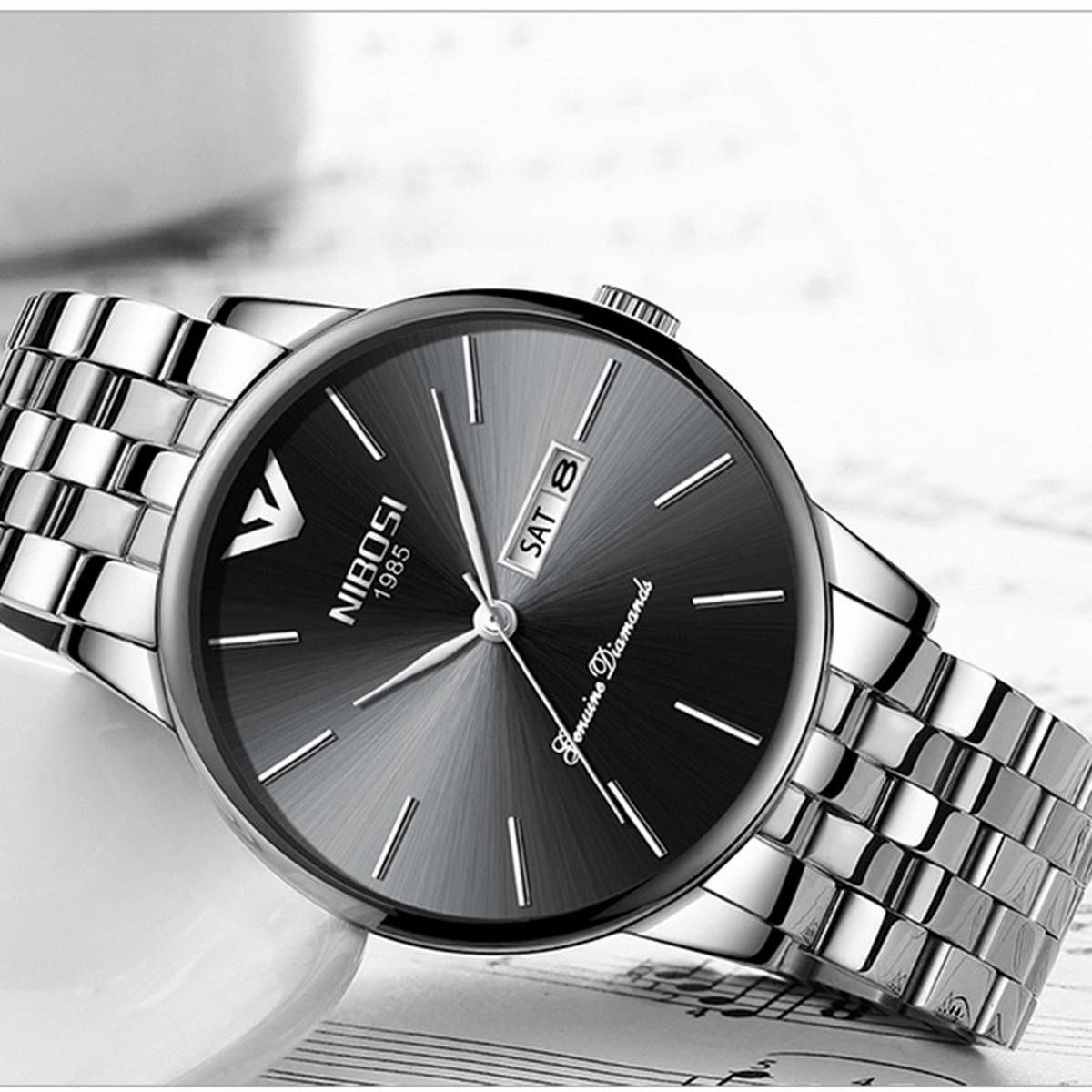 NIBOSI Men's Business Watches Waterproof Casual Dress Wrist Watch Quartz Date Watch