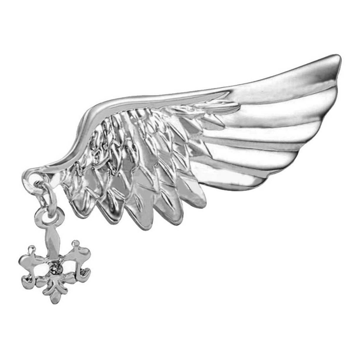 Alloy Single Wing Shape Brooch Pin Men Jewelry Decor Clothes Accessories