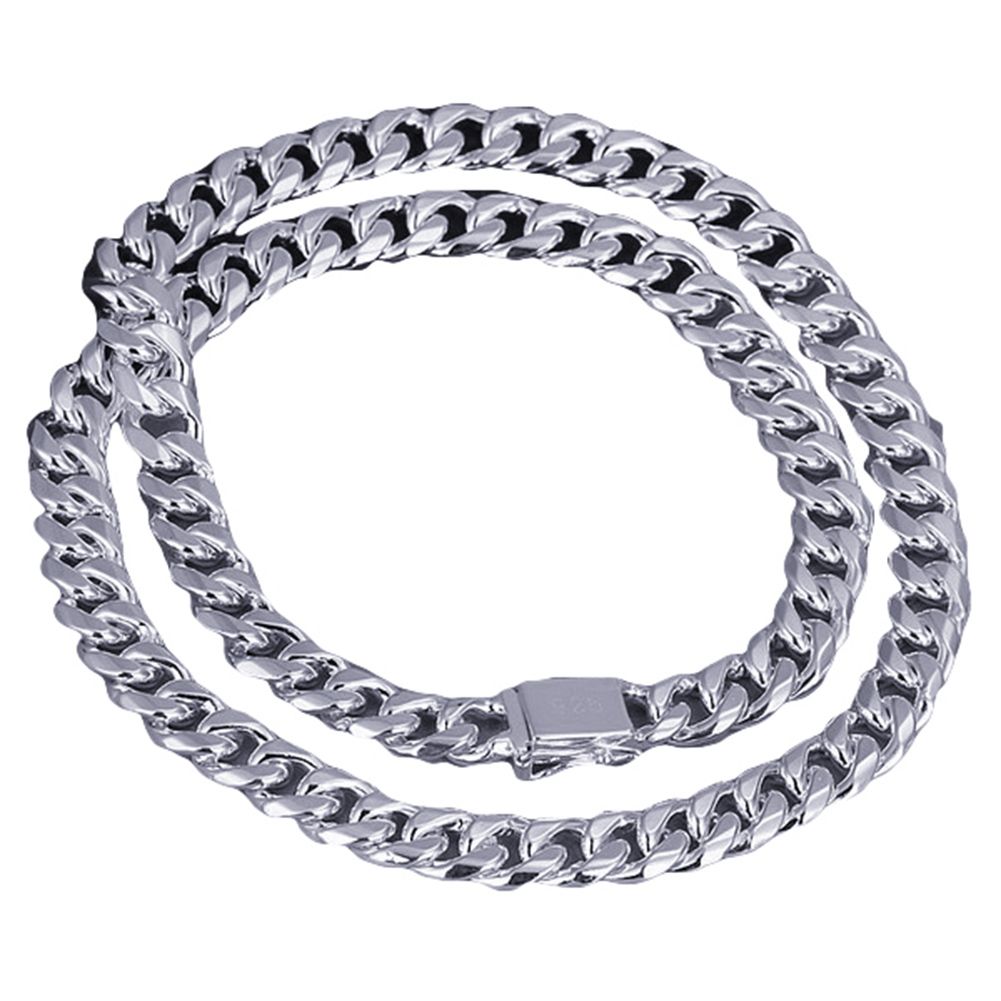 Fashion Men Wide Thick Stamp Chain Necklace Party Club Jewelry Christmas Gift