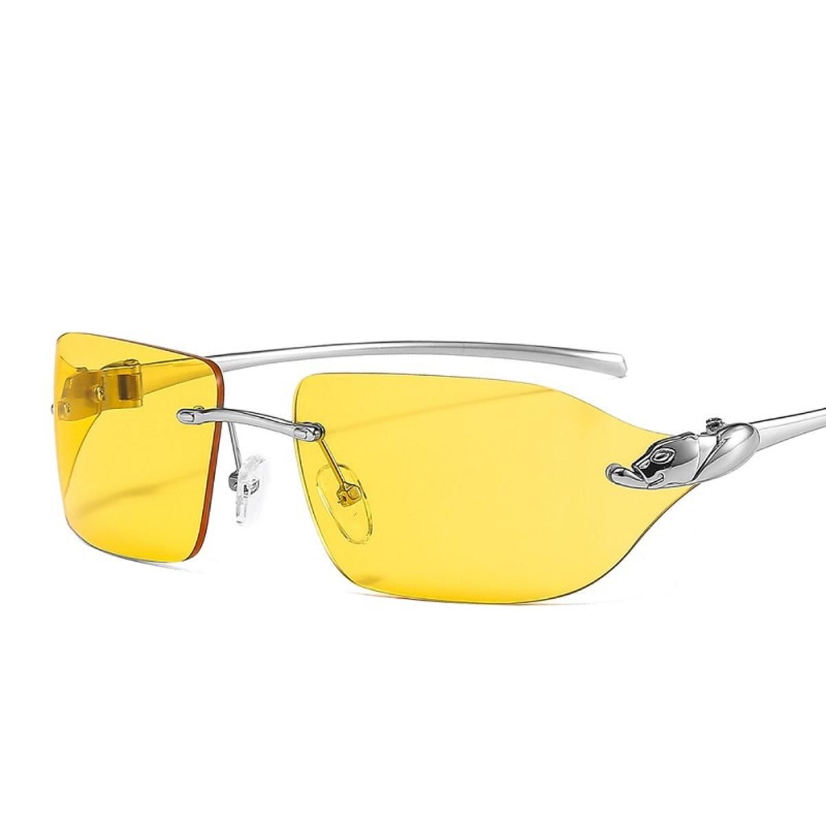 D&T 2021  Leopard Logo Sunglasses Men Women Fashion Luxury Gradient Lens Alloy Frame  Designer Sun Glasses UV400-C7-Other