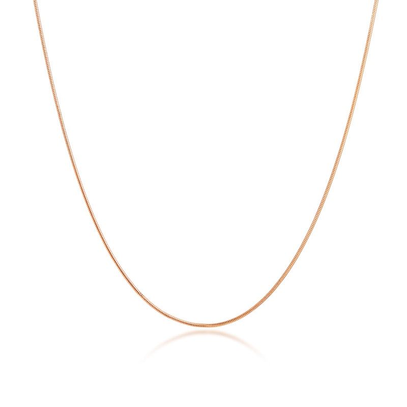 Gold Color Women Snake Chain Necklace 1mm Ultra Thin Round Choker Necklace Stainless Steel Valentines Gift 16\" to 20\"