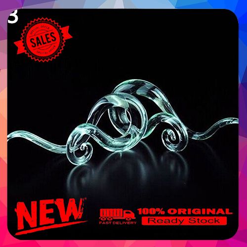 Women Punk Snail Spiral Glass Hook Taper Ear Plug Earring Expander Stretcher