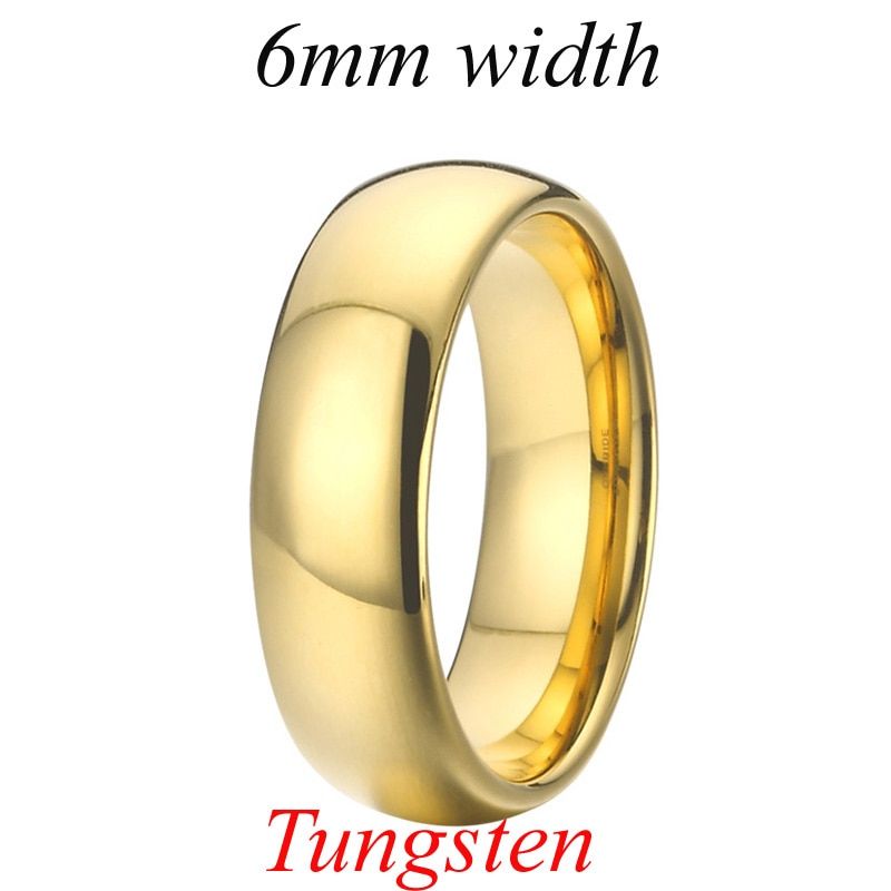 Tungsten Jewelry LOVE Alliances marriage Wedding couple Rings set for men and women 6/8mm Gold Color stainless steel ring