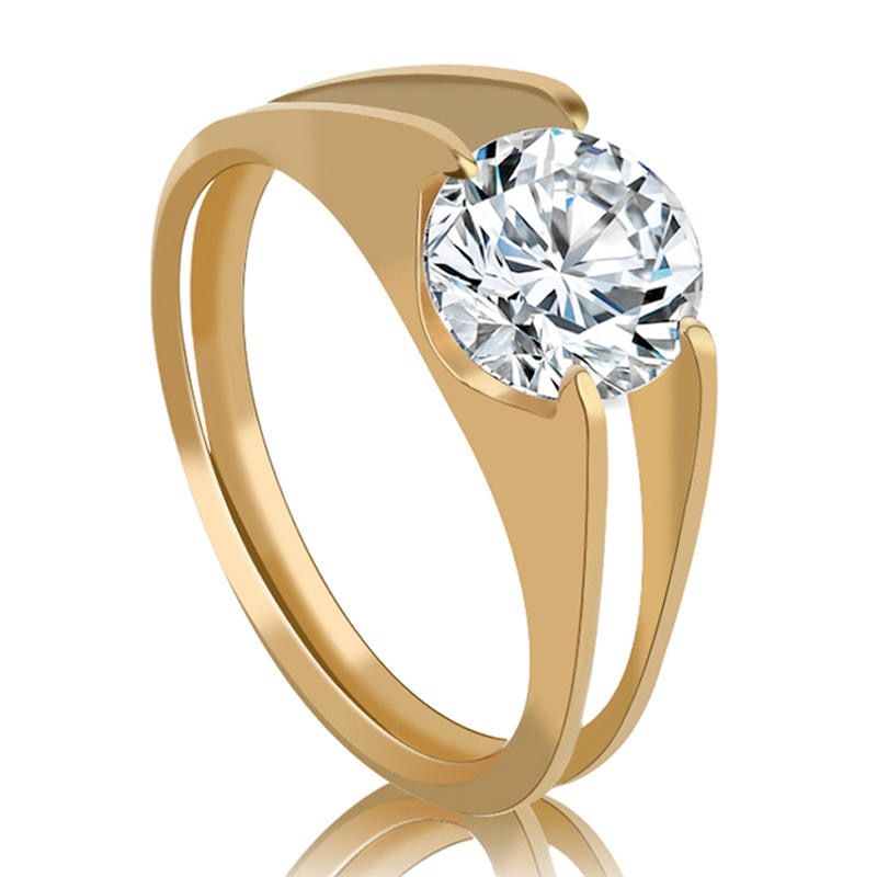 Silver Color Stainless Steel Easy Pull Ring Ring for Women Wedding Ring CZ Zircon Ring For Female Party Engagement Jewelry