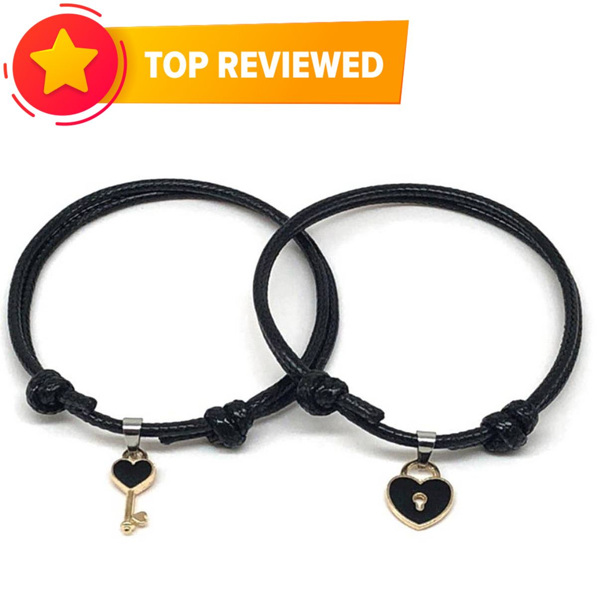 1Pair Key Lock Charm Pendant Couple Bracelet Chain Jewelry