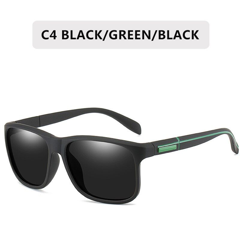 C4New Fashion Polarized Sunglasses Men Brand Designer Square Frame Male Sun Glasses fishing Driving Sun Glasses UV400