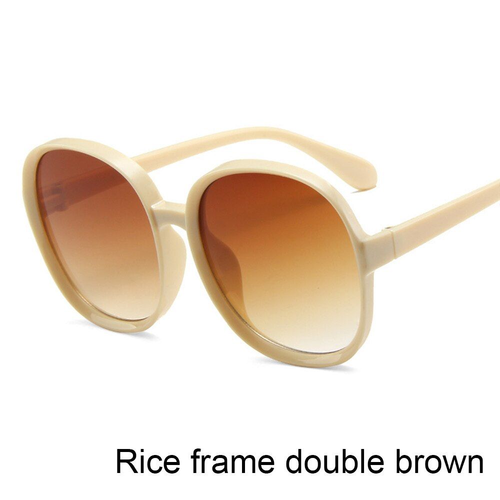 6Oversized Sunglasses Women Lens Fashion Vintage Round Brand Designer Lady Sun Glasses oculos de sol UV400