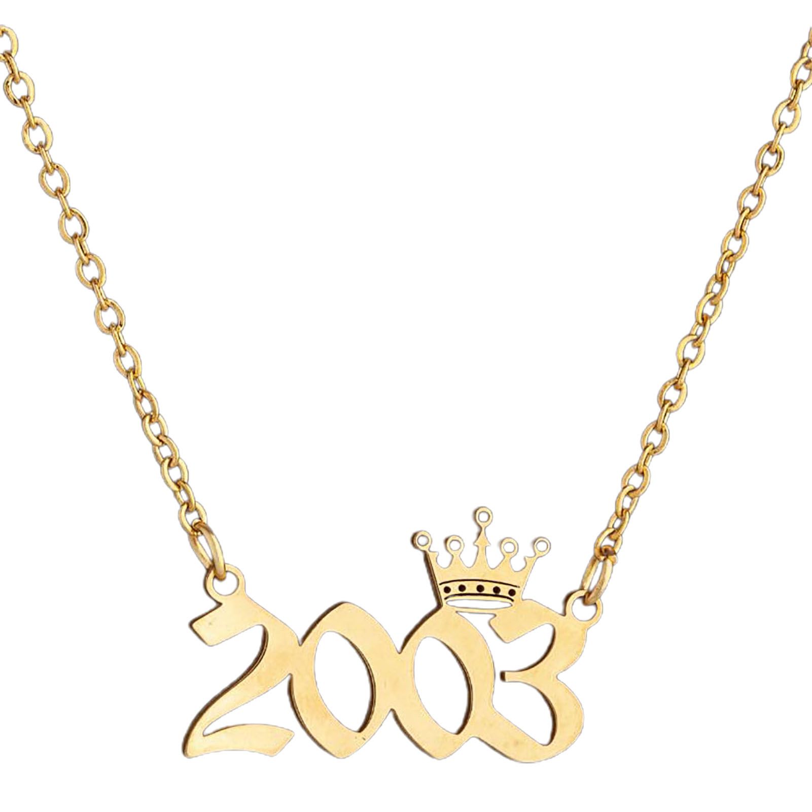 Pendant Neckle Lobster Clasp Number Pendant Birth Year Neckle