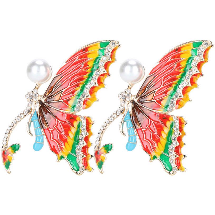 Lapel Badges 2PCS Fashionable Brooch Pin DIY Clothing Bags Decoration Accessories