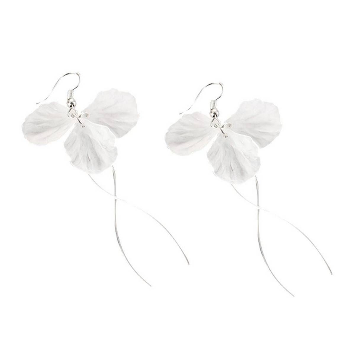 Flower Petal Hook Earrings Long Dangle Jewelry Women Birthday s