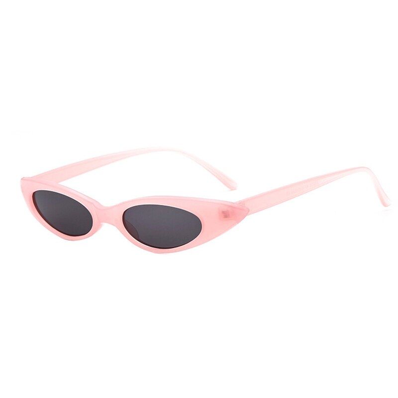 Black 4MLLSE Brand Water-drop Shape Tiny Cat Eye Sunglasses for Women Retro Sun Glasses Ladies Narrow Frame Women's Sunglasses