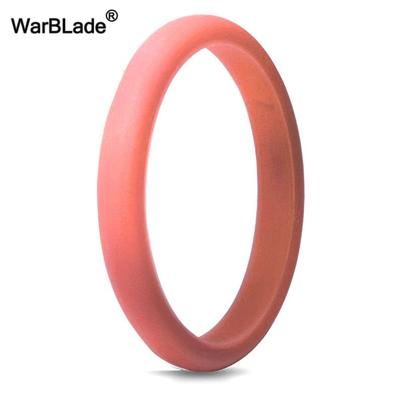 Fashion 2.7mm Food Grade FDA Silicone Ring Hypoallergenic Crossfit Flexible Sports Silicone Finger Ring For Women Wedding Rings