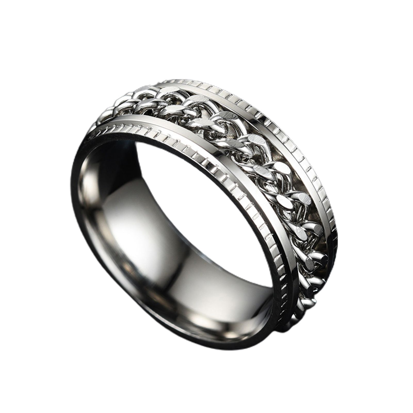 Male g Fine Workmanship Rotating Chain Inlaid Finger g