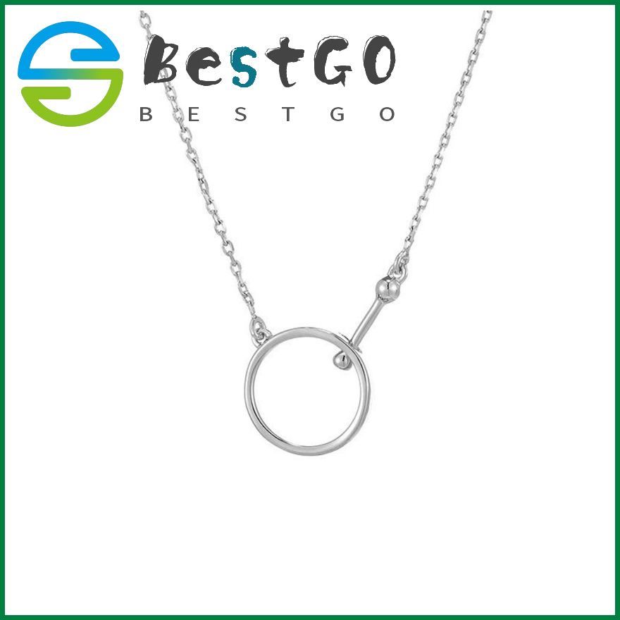 New Simple Round Necklace K Gold Plated Necklace Women