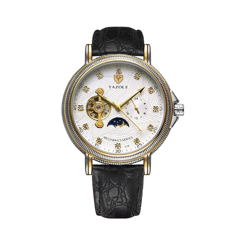 379 Semi Automatic Tourbillon Mechanical Watch Fashion Business Watch Men's Watch Waterproof Mens Mechanical Watch