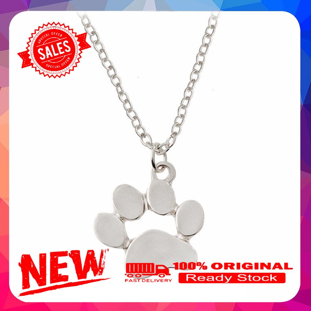 Women's Lovely Pet  Dog Paw Pendant Chain Necklace Fashion Jewelry Gift