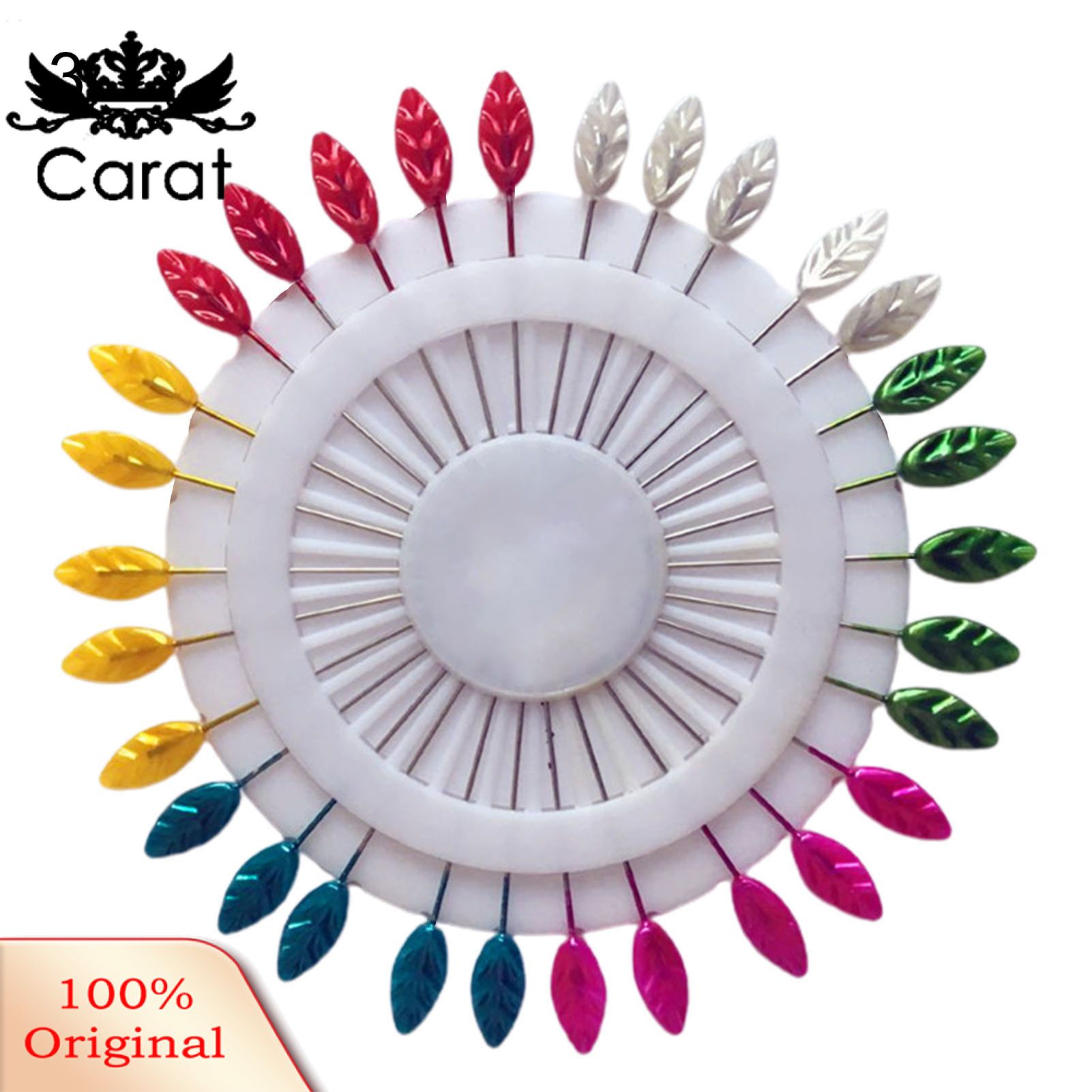 30Pcs/Box Pins Decorative Minimalistic Alloy Love Heart Bead Dressmaking Pins for Wedding Decor