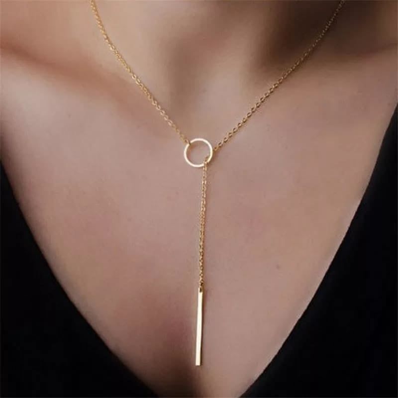 Latest Design Cute Moon Wave Long Chain Necklace