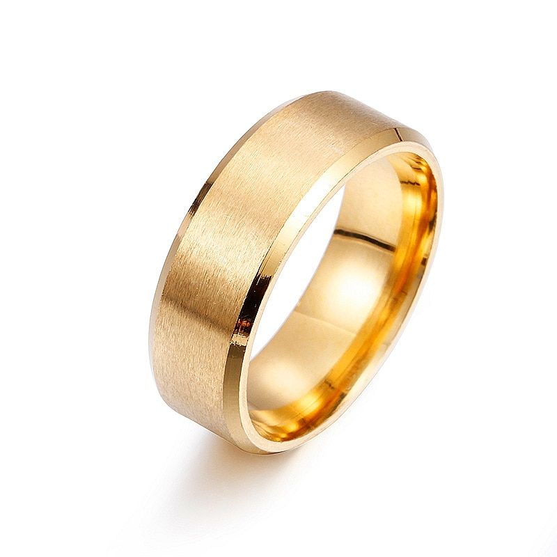 Fashion Simple Stainless Steel Ring Cool Band Jewelry Wholesale Party Gift Cheap price wholesale ring
