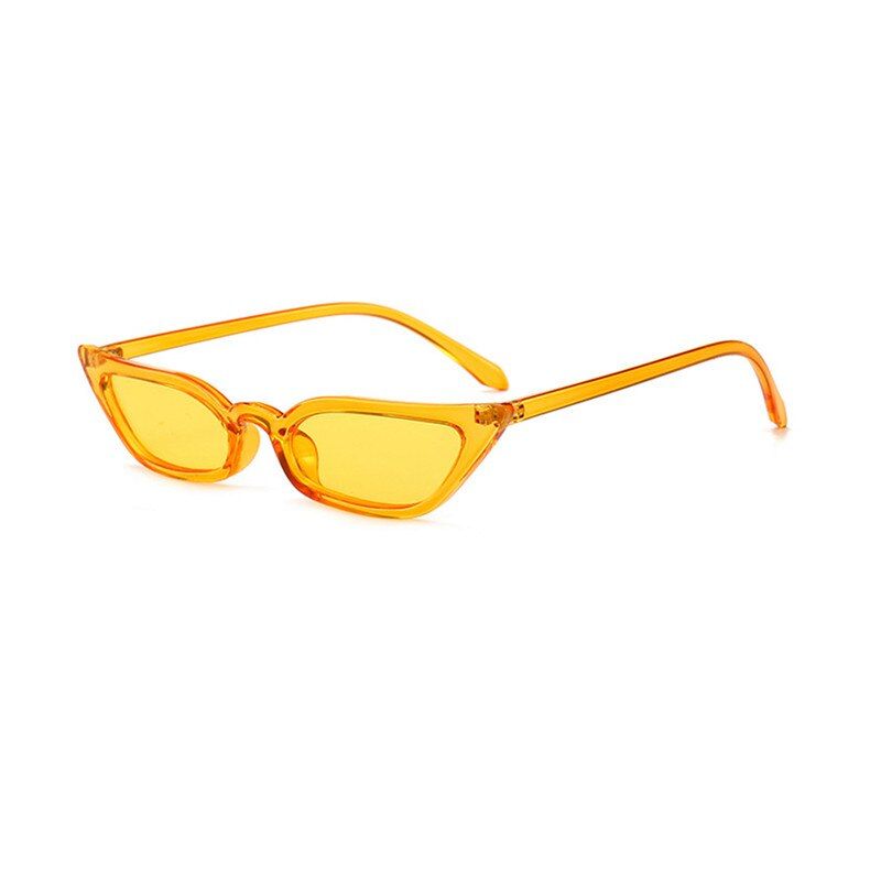 YJHH005200010TTLIFE 2019 Flat-top Sunglasses Frame Classic Vintage Glasses Cat Eye Narrow Frame Sun Glasses Unisex Gothic UV400 YJHH005