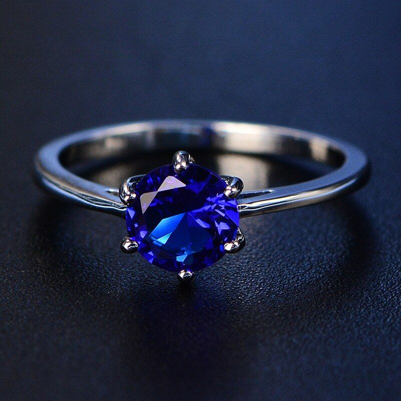 GOMAYA Natural Emerald Color CZ Finger Rings for Women 8MM Classic Silver 925 Jewelry Wedding Engagement Ring Fine Jewelry Gift
