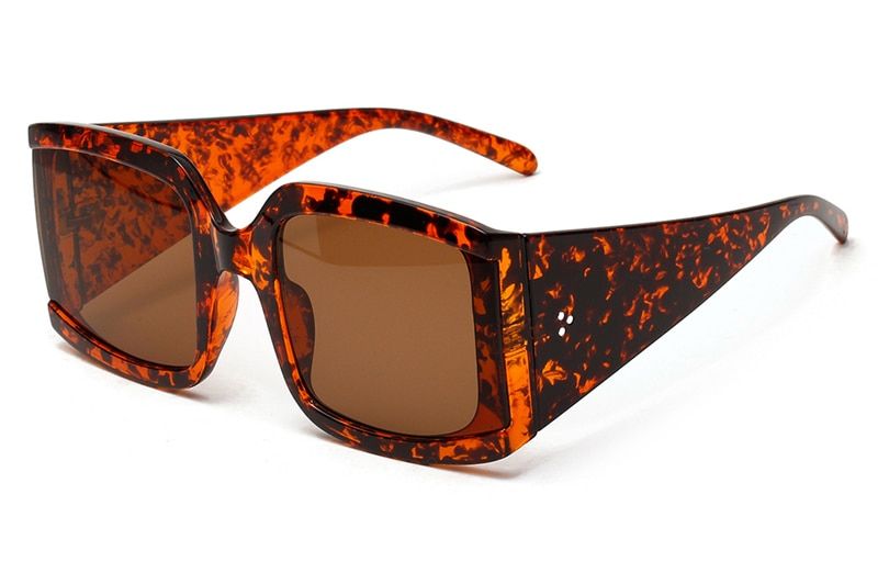 leopard with brownPeekaboo beige black oversized sunglasses for women 2020 men big thick square sun glasses for women cheap hot selling uv400